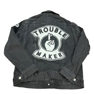 Top shop moto denim jacket size 4